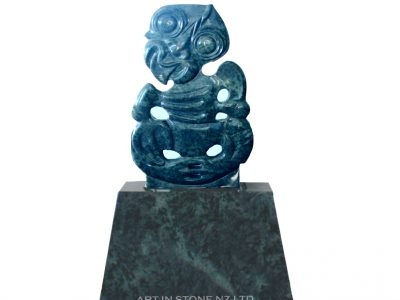 Kerala Green Tiki on an Upright Trapezoid Base - AIS 065