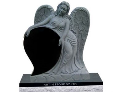 Angel Headstone with tear drop