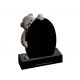 Black Granite Teddy bear headstone