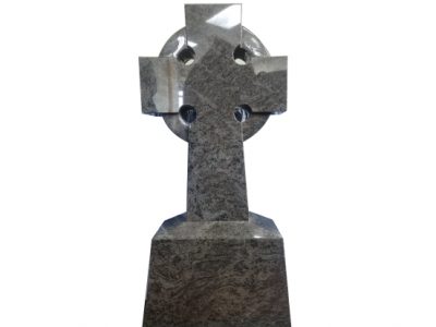 Large Visaq Blue Celtic Cross Headstone - AIS 1338