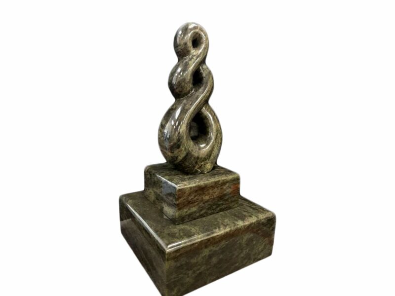Stunning Kerala Green Granite Eternity Sculpture - AIS 098