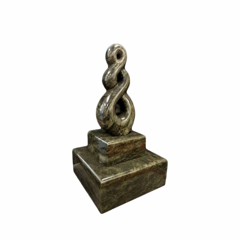 Stunning Kerala Green Granite Eternity Sculpture - AIS 098